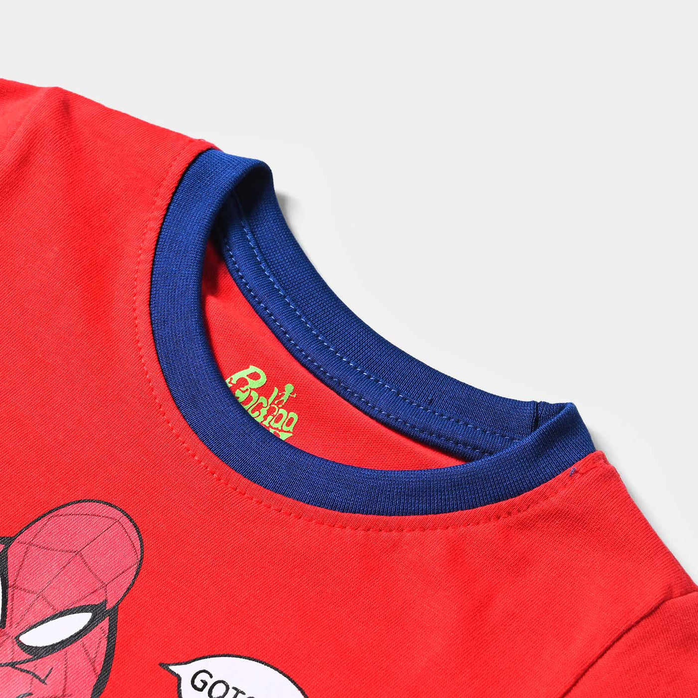 Infant Boys Cotton Jersey Round Neck T-Shirt Spidey- Red