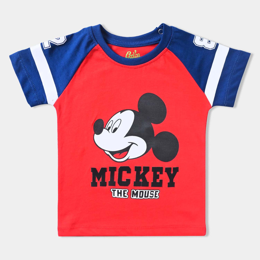 Infant Boys Cotton Jersey T-Shirt-Red