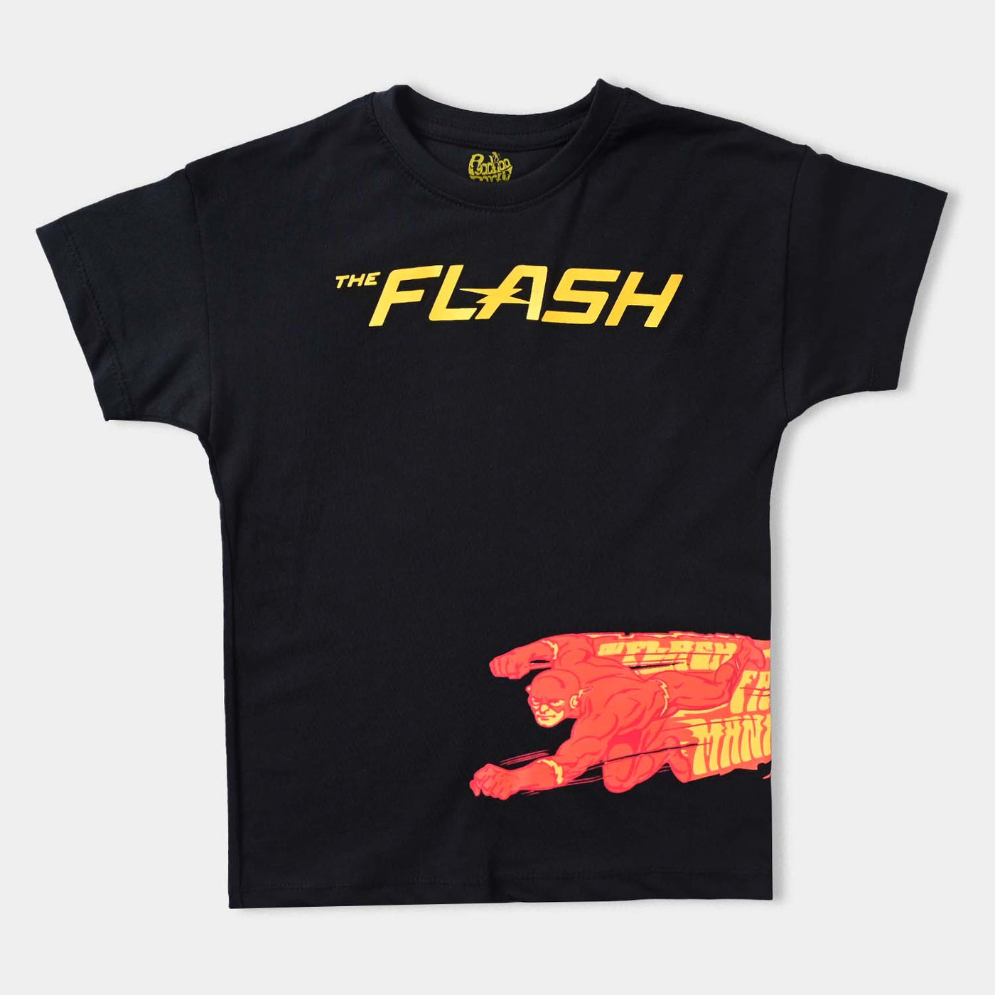 Boys Cotton Jersey T-Shirt H/S The Flash-Jet Black