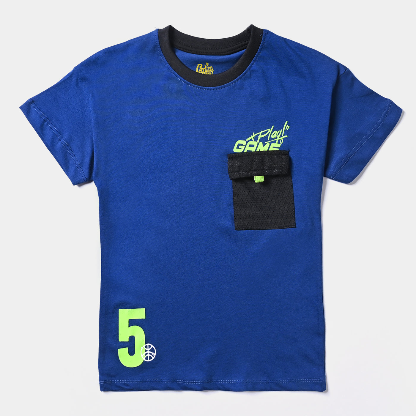 Boys Cotton Jersey T-Shirt H/S Play Games-Blue