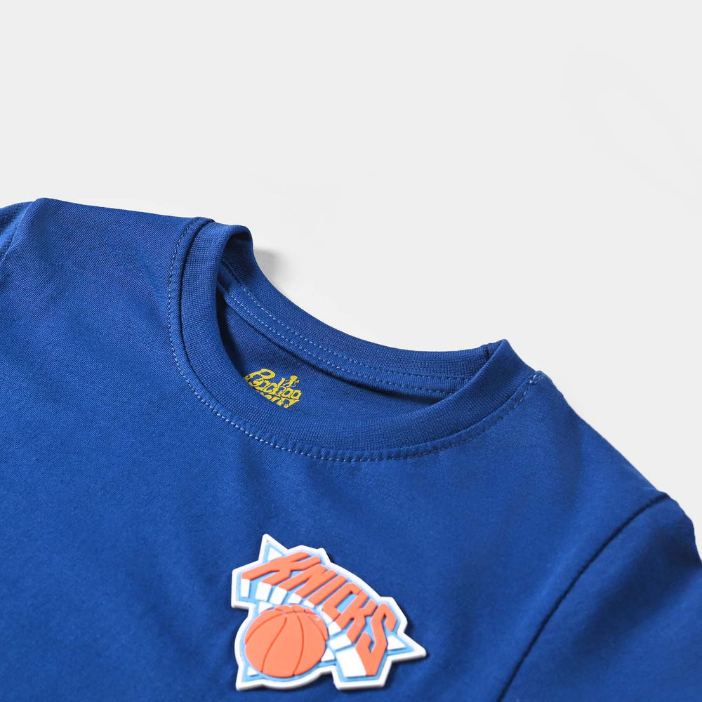 Boys Cotton Jersey T-Shirt H/S Knicks-Blue