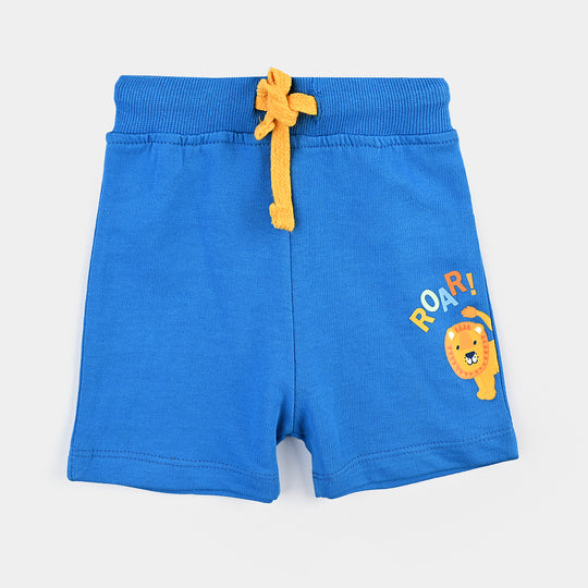 Infant Boys Cotton Terry Knitted Short Roar-B-Blue