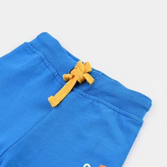 Infant Boys Cotton Terry Knitted Short Roar-B-Blue