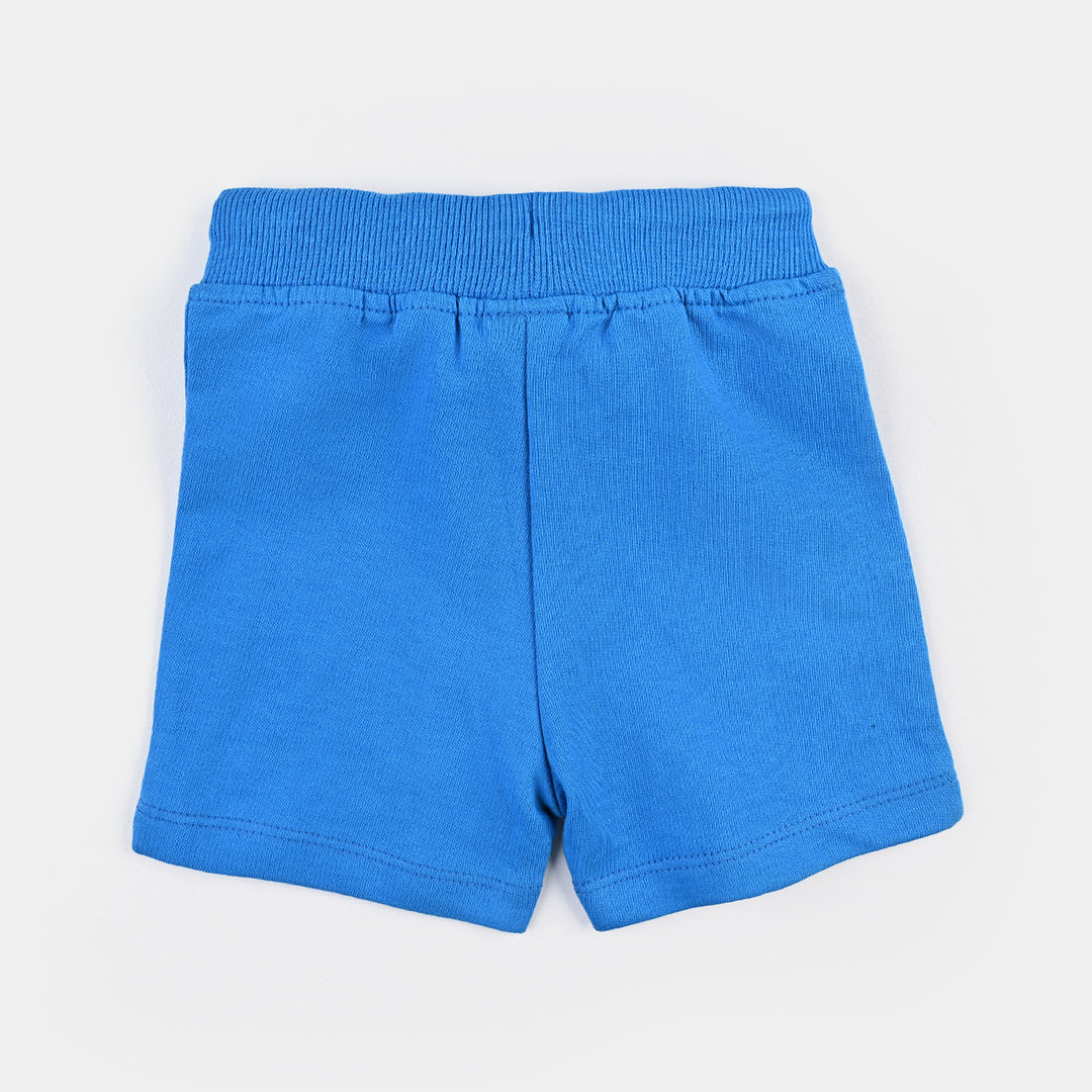 Infant Boys Cotton Terry Knitted Short Roar-B-Blue