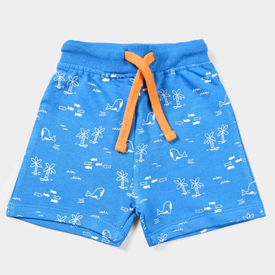 Infant Boys Cotton Terry Knitted Short-B-Blue