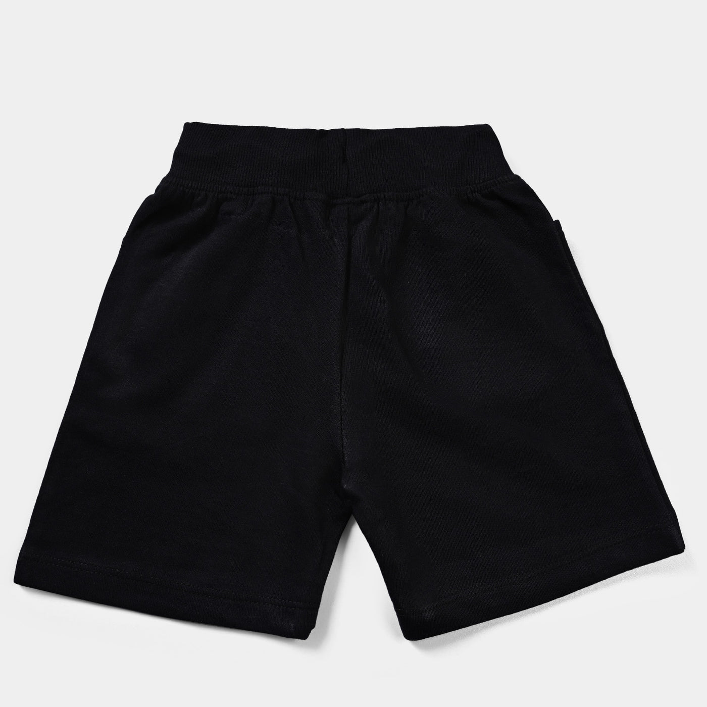 Boys Cotton Terry Short Basic Black-Jet Black