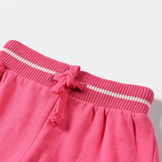 Girls Cotton Terry Short Rainbow & Star-Pink