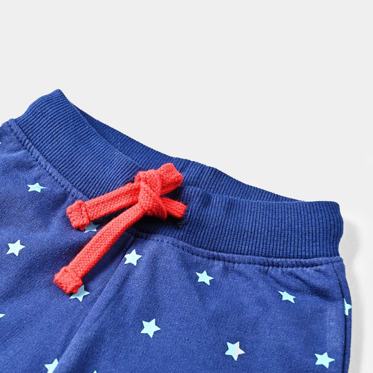 Infant Boys Cotton Terry Sleeping Pyjama Stars-N.Peony