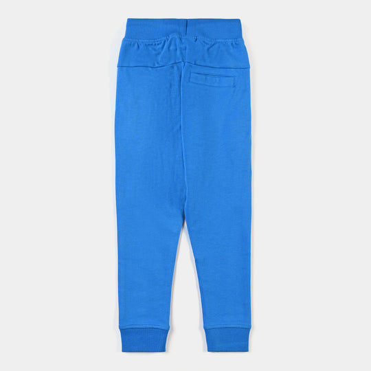 Boys Cotton Terry and Fleece Pyjamas Yeah-B.Blue