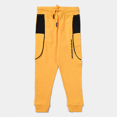 Boys Cotton Terry Pyjama Unlimited Adventure-Citrus