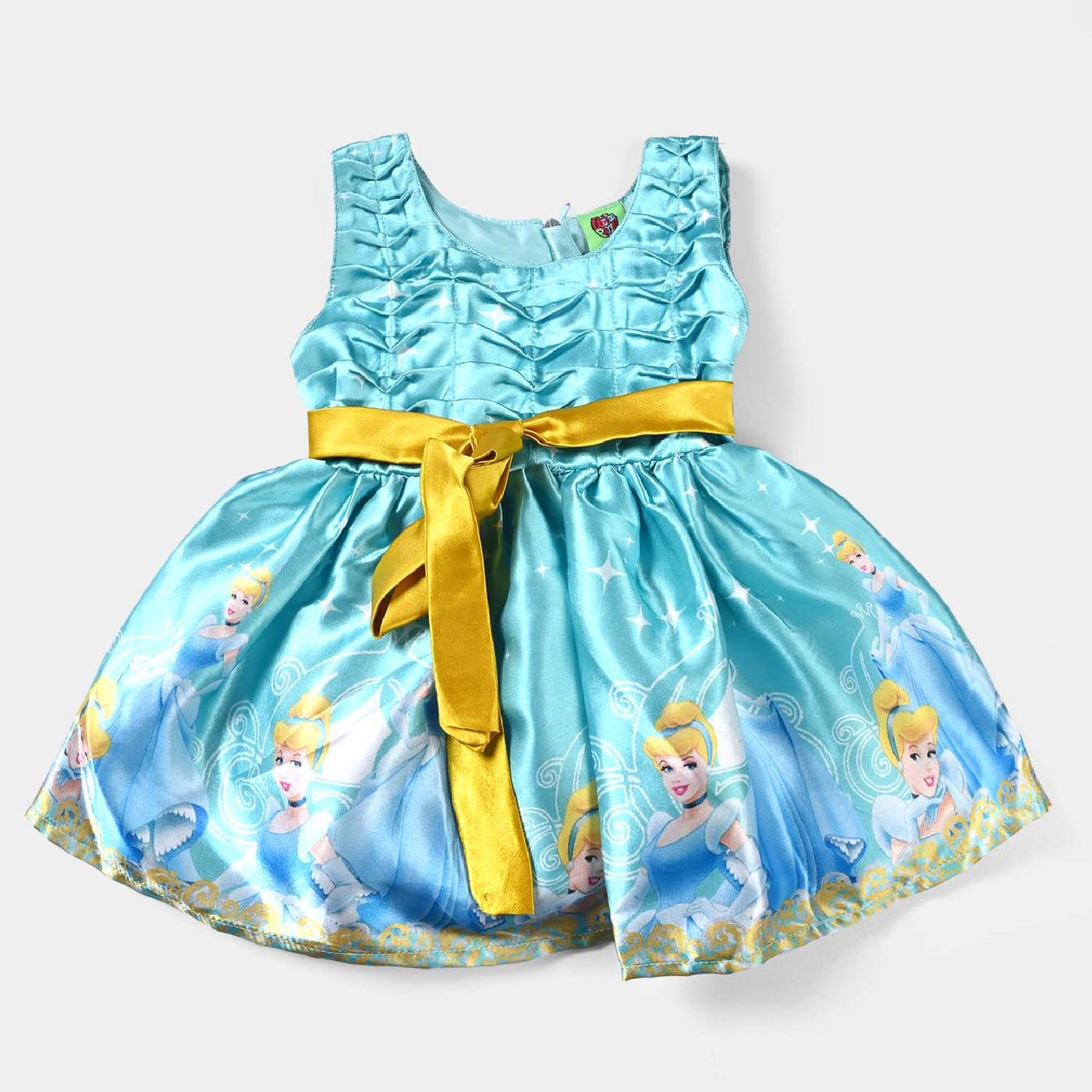 Infant Girls Poly Satin Fancy Frock-Multi