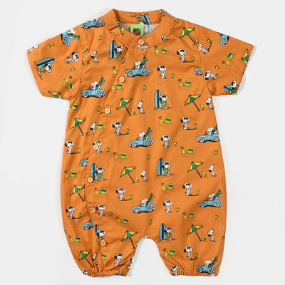 Infant Boys Cotton Romper-Citrus