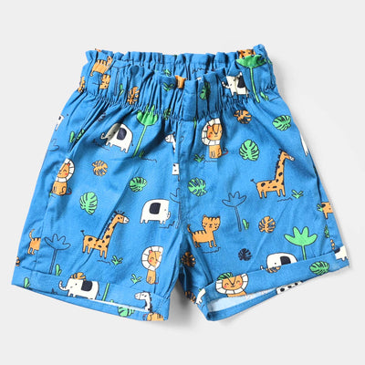 Infant Boys Oxford Woven Suit Animals-Teal