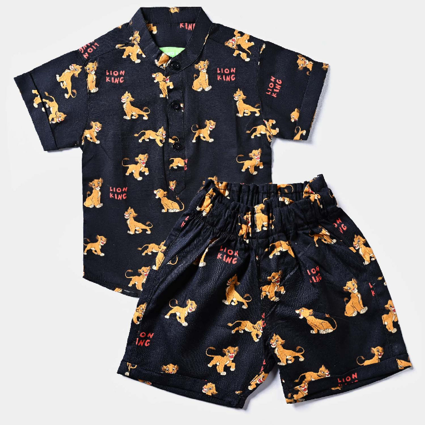 Infant Boys Oxford Woven Suit Lion King-BLACK