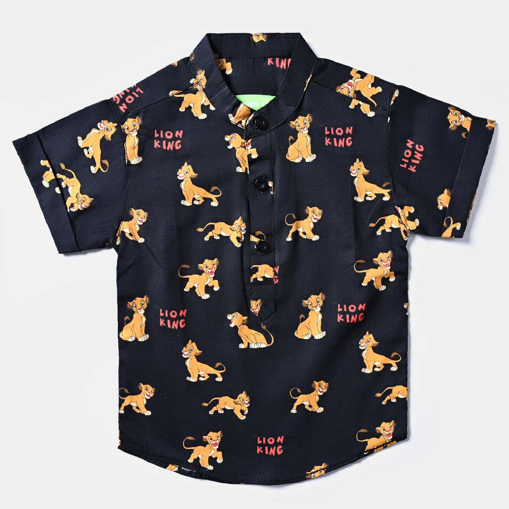 Infant Boys Oxford Woven Suit Lion King-BLACK