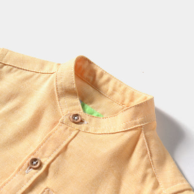 Infant Boys Oxford Basic Casual Shirt (Tiger)-Yellow