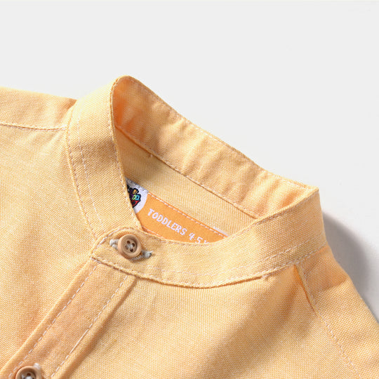 Boys Oxford Casual Shirt H/S (Tiger)- Yellow