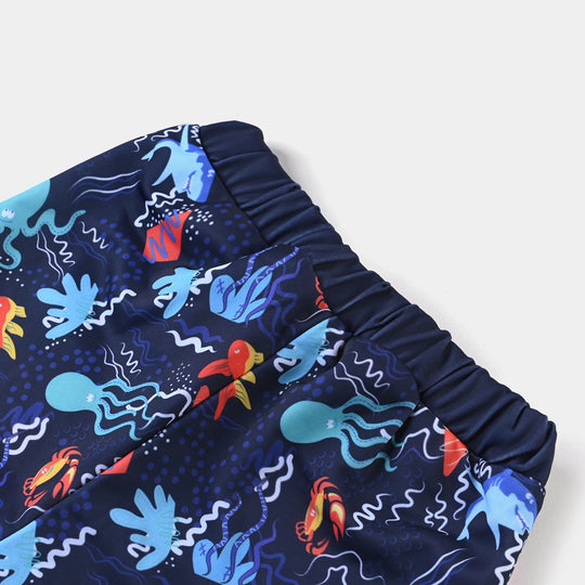 Boys Nylon Swim Short Octopus-NAVY