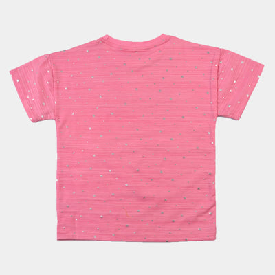 Girls PC Jersey T-Shirt Character - Pink