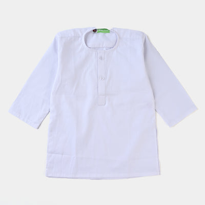 Infant Boys Cotton Poplin Shalwar Suit (Elegant)-White