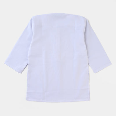 Infant Boys Cotton Poplin Shalwar Suit (Elegant)-White
