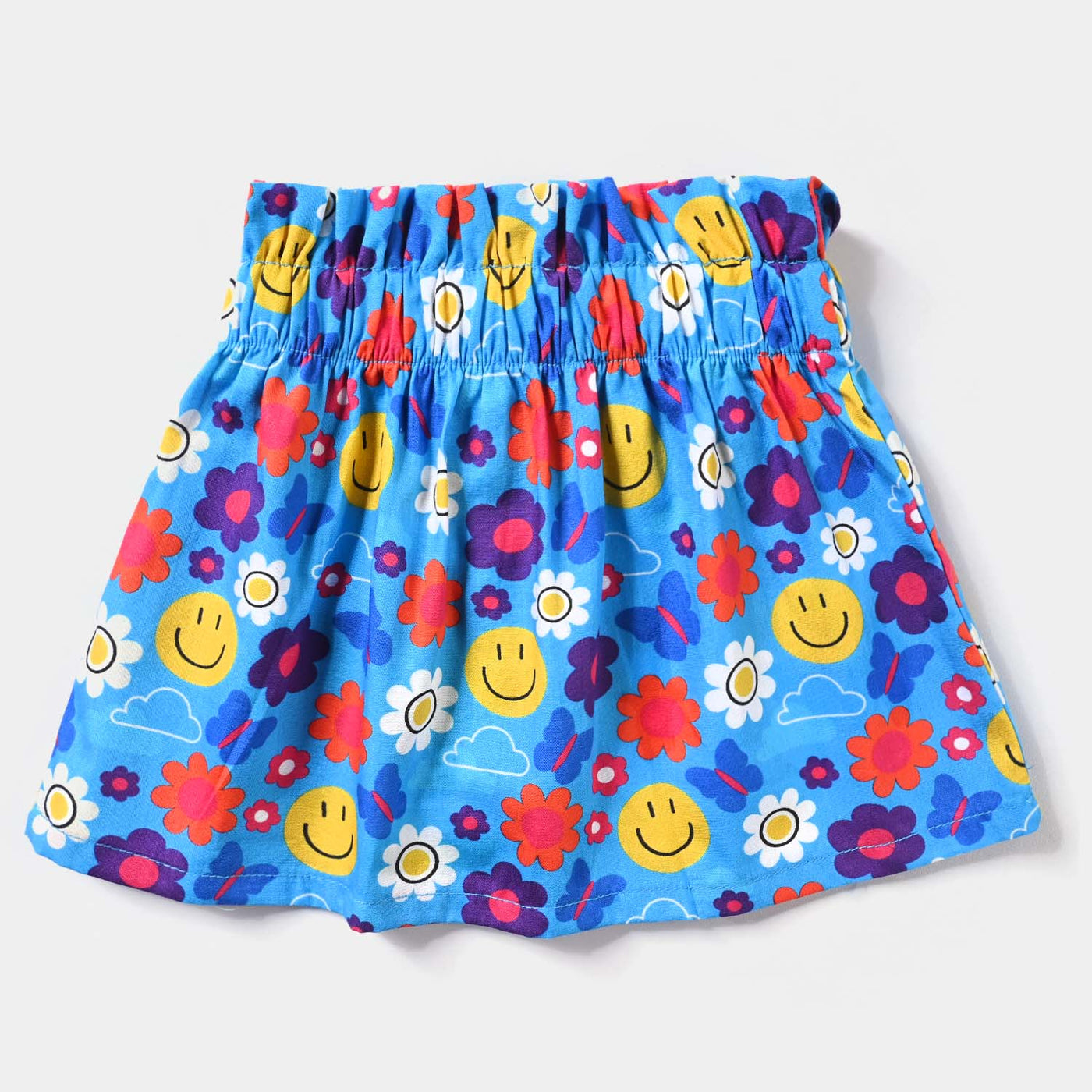 Infant Girls Cotton Poplin Short Skirt Smile Town-Multi