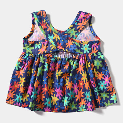 Infant Girls Casual Frock-Multi