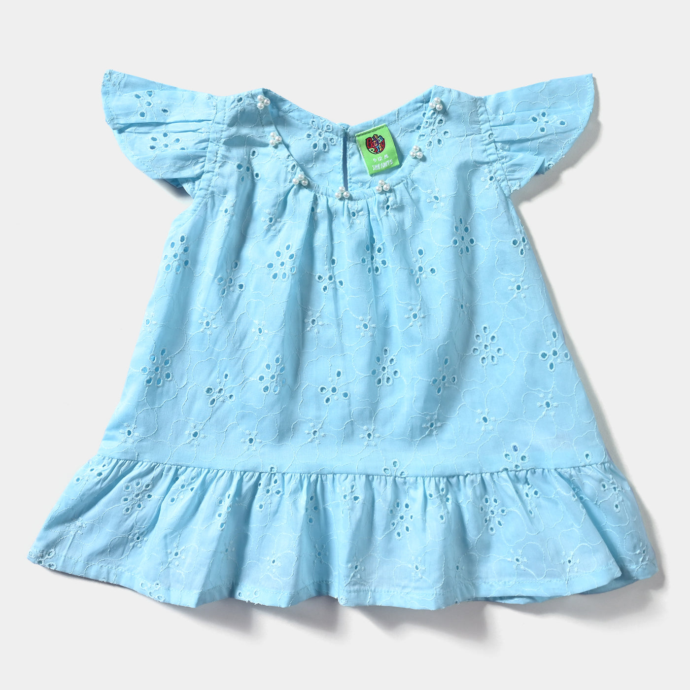 Infant Girls Chicken Kari Casual Frock-Blue