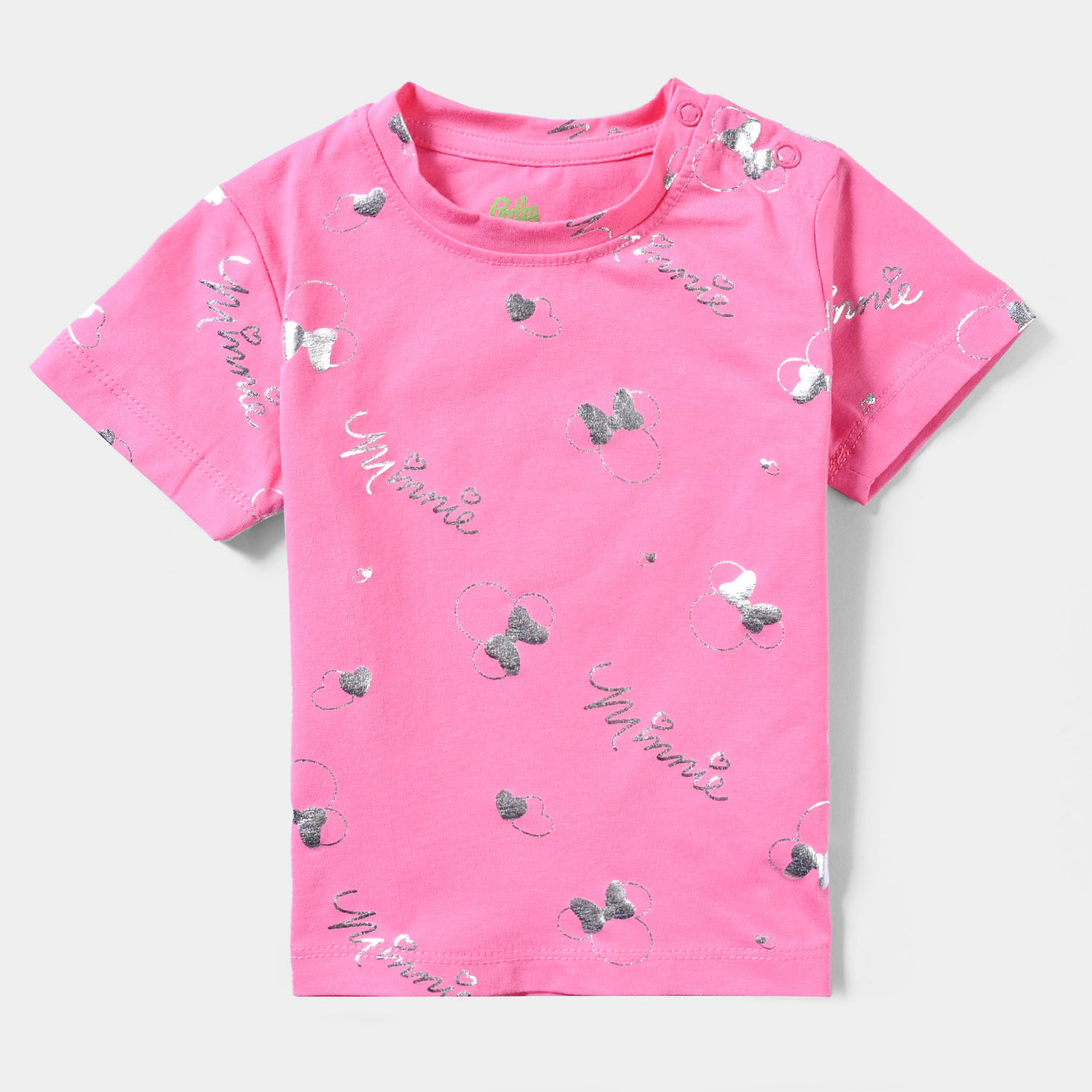 Infant Girls Cotton Jersey T-Shirt-Pink