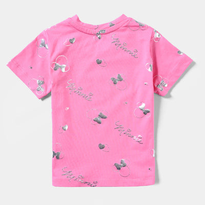 Infant Girls Cotton Jersey T-Shirt-Pink
