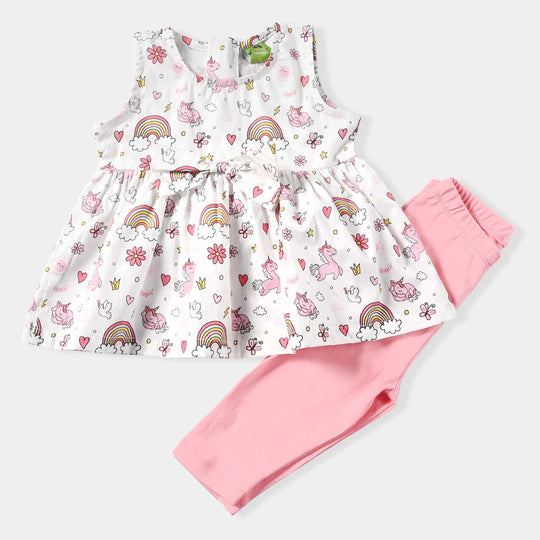 Infant Girls Cotton Poplin 2PC Suit-Multi