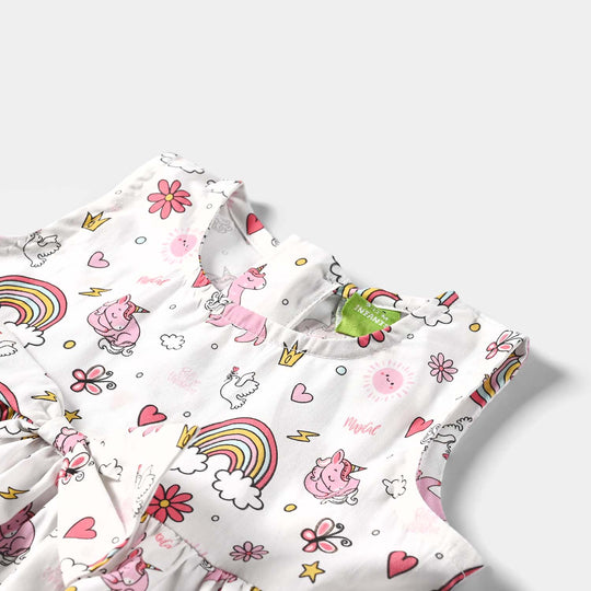 Infant Girls Cotton Poplin 2PC Suit-Multi