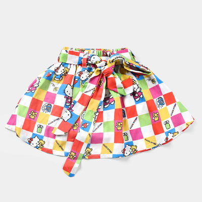 Infant Girls Viscose Short Skirt Kitty Party-Multi
