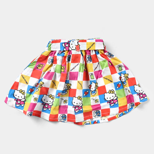 Infant Girls Viscose Short Skirt Kitty Party-Multi