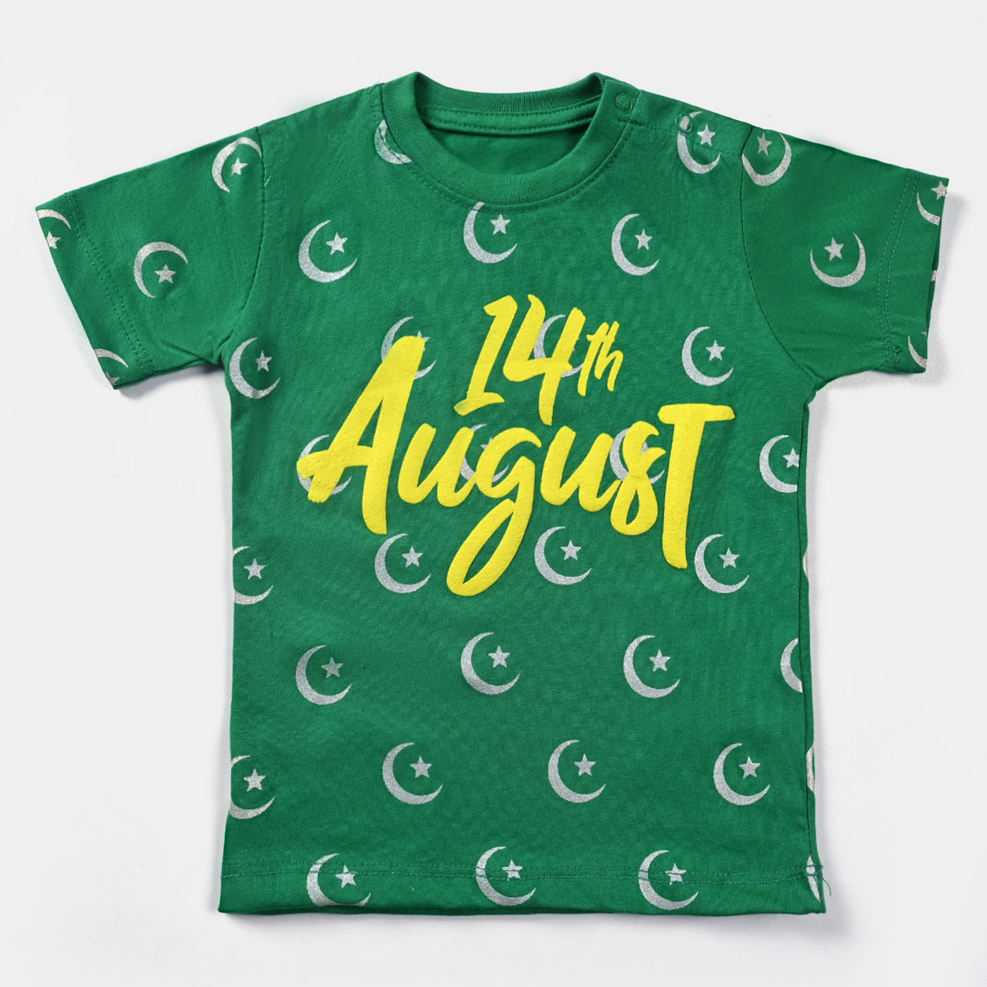 Infant Girls Cotton Jersey T-Shirt 14 August-Fern Green