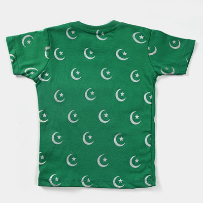 Infant Girls Cotton Jersey T-Shirt 14 August-Fern Green