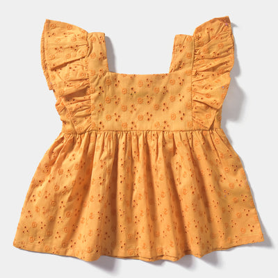 Girls Chiken Kari Top Yellow Roses-Yellow