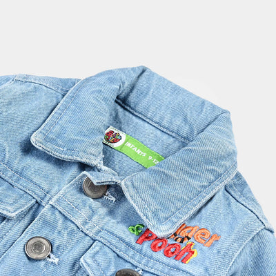 Infant Boys Denim rigid Woven Jacket Pooh-LT.Blue