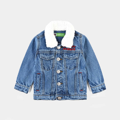 Infant Boys Denim rigid Woven Jacket-Mid Blue