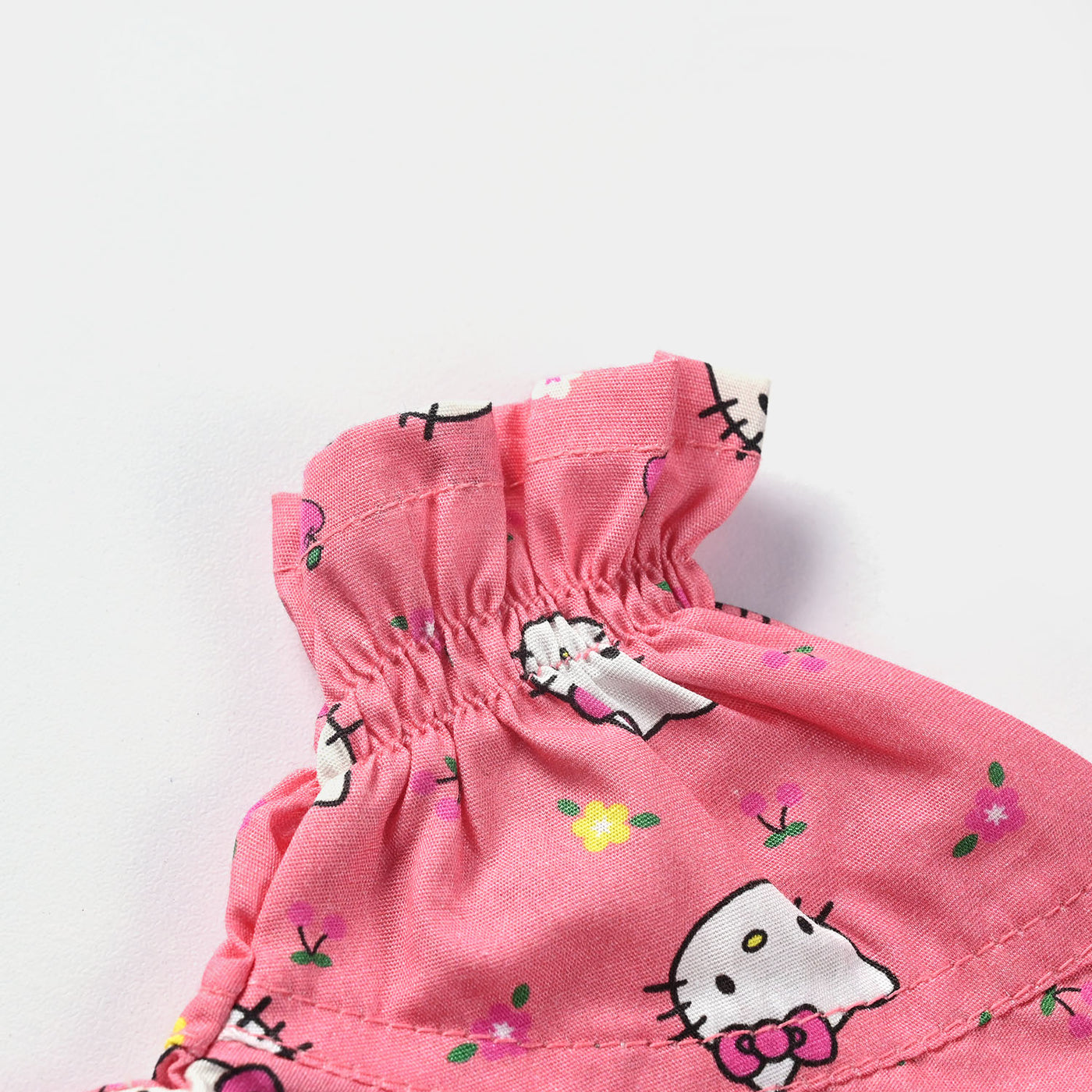 Infant Girls Cotton Poplin Casual Frock-Pink