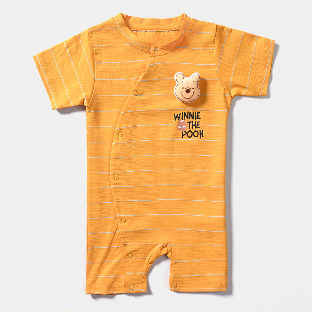 Infant Boys Cotton Jersey Knitted Romper The Pooh-Citrus