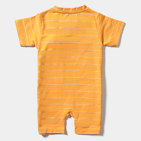 Infant Boys Cotton Jersey Knitted Romper The Pooh-Citrus