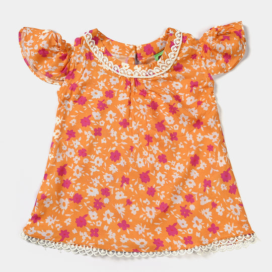 Infant Girls Viscose Casual Frock Neon Gala