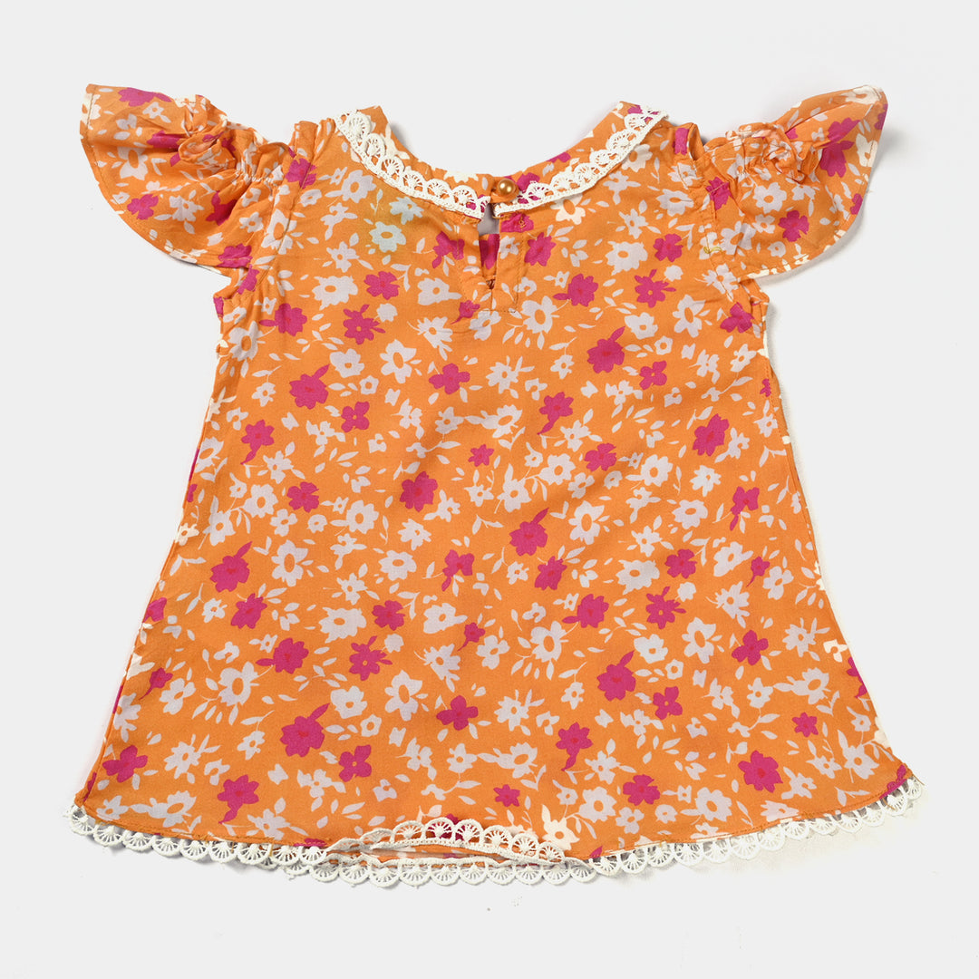 Infant Girls Viscose Casual Frock Neon Gala