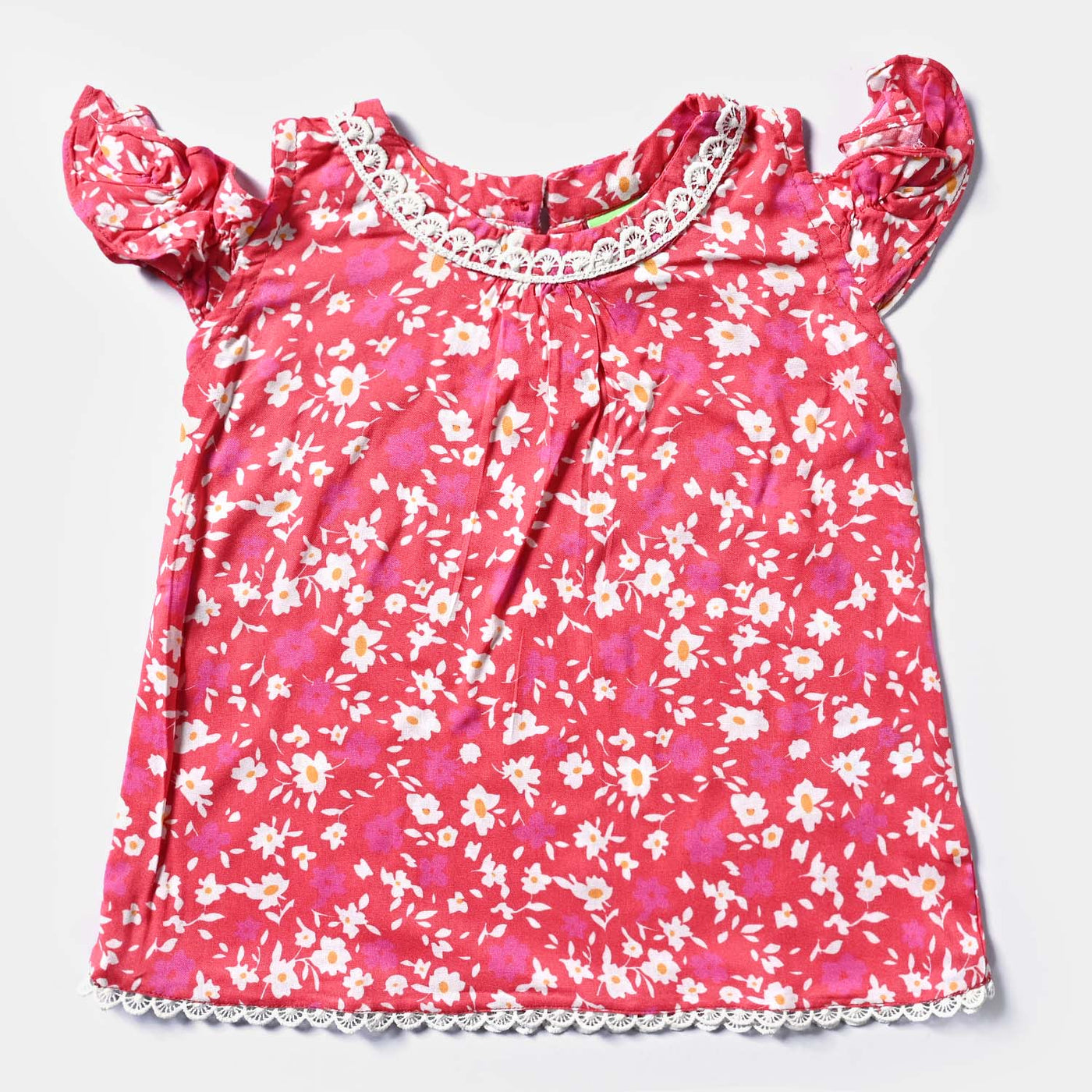 Infant Girls Viscose Casual Top Neon-Pink