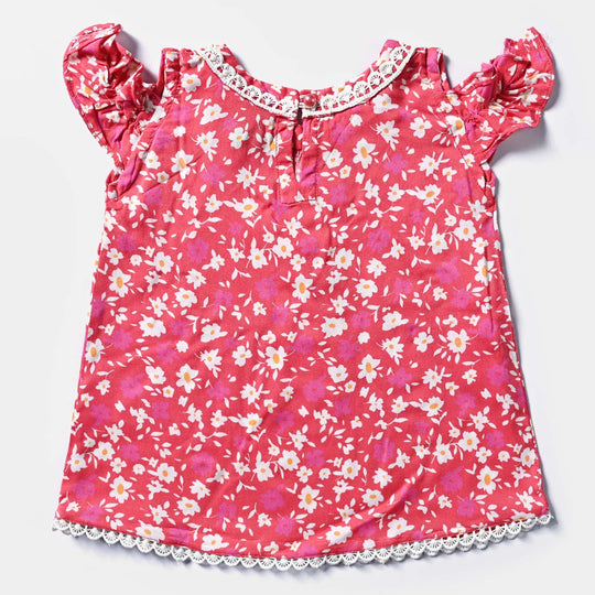 Infant Girls Viscose Casual Top Neon-Pink