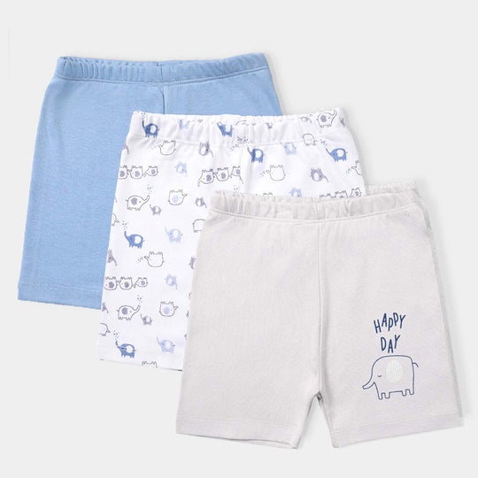 Infant Boys Cotton Interlock 3 Piece Short Set-mIX