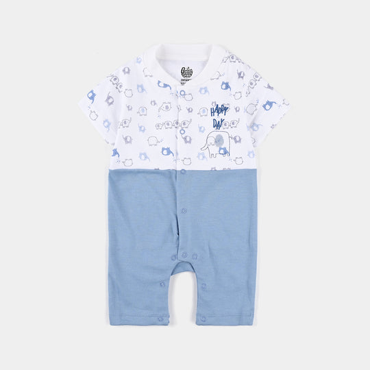 Infant Boys Cotton Interlock Knitted Romper