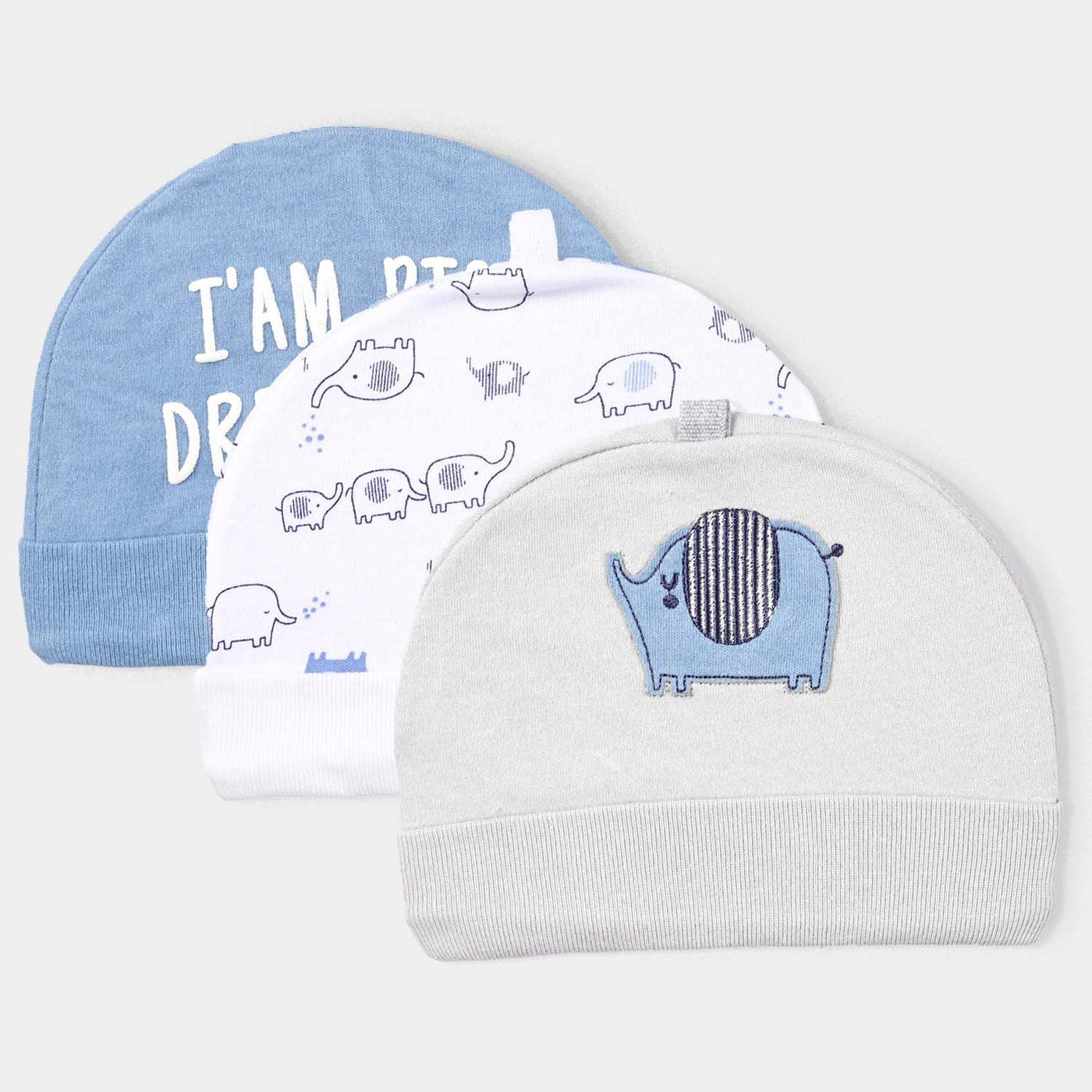 Infant Unisex Cotton Interlock Caps Set Marine Life-MIX