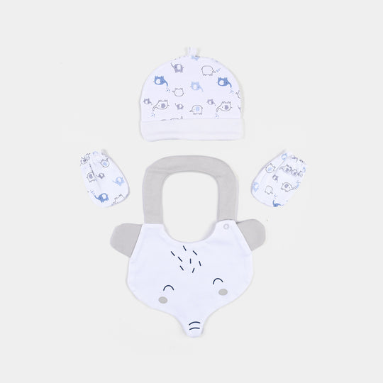 Infant Boys 5 Pieces Set (Romper/Pyjama/Cap/Mittens/Bib)